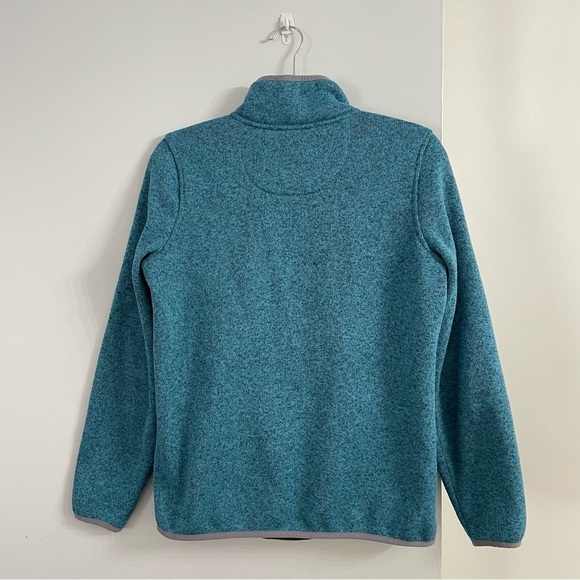 L.L. Bean Women's Sweater Fleece Pullover 1/4 Snap Button in Evening Blue Small - Picture 8 of 10